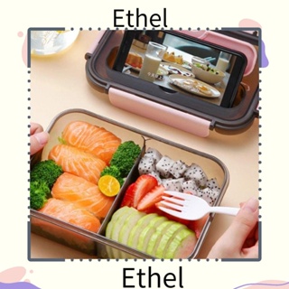 Ethel1 กล่องเบนโตะ กล่องอาหารกลางวัน แบบใส พร้อมฝาปิด ไมโครเวฟ อุ่นอาหาร กันรั่ว สไตล์ญี่ปุ่น สําหรับเด็ก