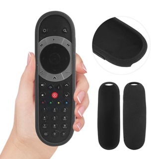 Rhythm000 รีโมทคอนโทรลเคสทีวีซิลิโคนกันลื่นสำหรับ SKY Q TV Remote Controller (สีดำ)