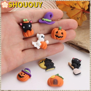 Shououy ชุดฟักทองผีเรซิ่น ขนาดเล็ก สําหรับตกแต่งปาร์ตี้ฮาโลวีน DIY