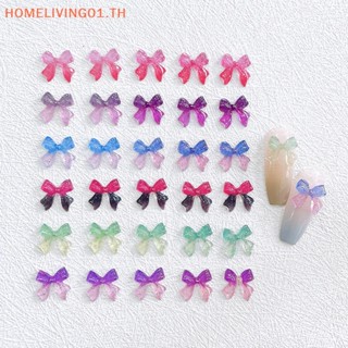 Onehome อุปกรณ์ตกแต่งเล็บ โบว์ ไล่โทนสี 3D สีแคนดี้ สําหรับร้านเสริมสวย DIY 30 ชิ้น