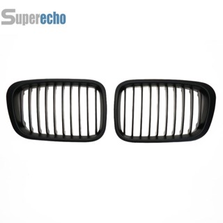 กระจังหน้ารถยนต์ สีดําด้าน สําหรับ BMW E46 98-01 318i 320i [superecho.th] 2 ชิ้น