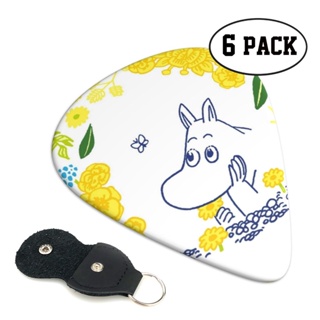 Moomins ปิ๊กกีตาร์ 0.71 มม. สําหรับกีตาร์ไฟฟ้า เบส และอะคูสติก 6 แพ็ค