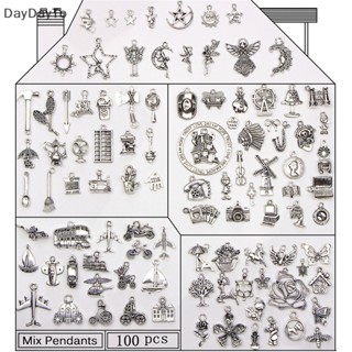 Daydayto จี้เงินทิเบต สําหรับทําเครื่องประดับ DIY 100 ชิ้น TH