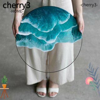 Cherry3 จี้อะคริลิคใส ลายคลื่น สีฟ้า สําหรับแขวนตกแต่งผนังบ้าน ออฟฟิศ