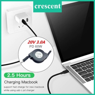 Cre สายชาร์จ Type C รองรับ QC PD ชาร์จเร็ว 60W 100 ซม.