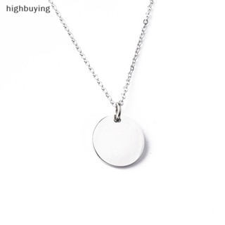 [highbuying] สร้อยคอโซ่ สเตนเลส จี้แผ่นกระจก เรียบง่าย ไหปลาร้า เครื่องประดับแฟชั่น สําหรับผู้หญิง สินค้าใหม่