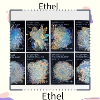 Ethel1 สติกเกอร์โฮโลแกรม สีเงิน สําหรับตกแต่งสมุดโน้ต 80 ชิ้น