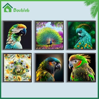 【Doub X ✮】ภาพวาดปักเพชร ทรงกลม ลายสัตว์ 5D DIY สําหรับตกแต่งบ้าน ✮