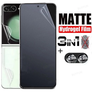  3in1 matte Front Screen protectors For samsung galaxy z flip 5 flip5 5G Hydrogel Film Back clear Protector + Camera lens protective film