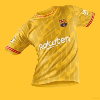 เสื้อกีฬาแขนสั้น ลายทีมฟุตบอล Barcelon Jersey พลัสไซซ์ ให้ความอบอุ่น เข้าได้กับทุกชุด