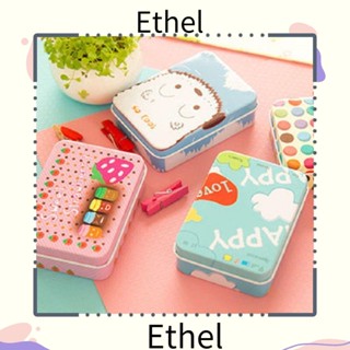 Ethel1 กล่องเก็บเครื่องเขียน กิ๊บติดผม เครื่องประดับ เหล็ก ลายการ์ตูน