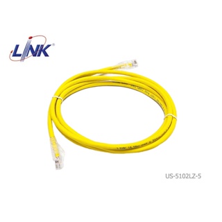 LINK US-5103LZ-5 2M. สีเหลือง CAT 6 RJ45-RJ45 UTP PATCH CORD LSZH