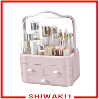 [Shiwaki1] กล่องลิ้นชักเก็บเครื่องสําอาง เครื่องประดับ กันฝุ่น สีโปร่งใส สําหรับบ้าน ออฟฟิศ