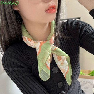 Damao ผ้าพันคอ ทรงสี่เหลี่ยม พิมพ์ลายเชอร์รี่น่ารัก เรียบง่าย สไตล์เกาหลี สําหรับผู้หญิง