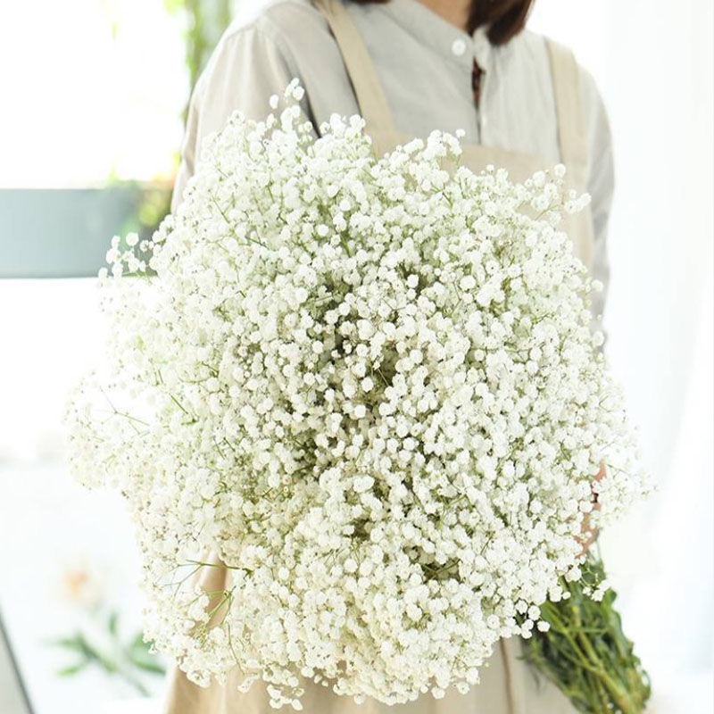 1/5pcs 108 หัว 52 ซม.สีขาวทารก Breath ประดิษฐ์ Gypsophila ดอกไม้ช่อดอกไม้สําหรับงานแต่งงานตกแต่งวันเกิดบ้านสวนดอกไม้ปลอม