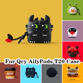 【ของแท้】เคสหูฟัง แบบนิ่ม ลายการ์ตูนมังกร สําหรับ Qcy AilyPods T20 Qcy AilyPods T20