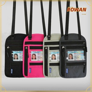 Rowans RFID กระเป๋าหนังสือเดินทาง เชือกเส้นเล็ก ไนล่อน กันน้ํา กันขโมย ทนทาน พร้อมสายคล้องคอ ปรับได้ เพื่อความปลอดภัย สําหรับผู้ชาย ผู้หญิง