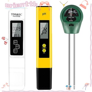 Orienttk เครื่องวัดค่า pH 0-9999 PPM พลาสติก TDS PPM สีเหลือง ขาว เขียว 0.00- 14.00 pH สําหรับตู้ปลา 3 ชิ้น