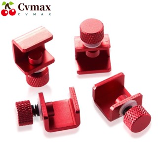 Cvmax คลิปหนีบกระจก อะลูมิเนียมอัลลอย สีแดง ปรับได้ สําหรับเครื่องพิมพ์ Ender 3 Ender 3 Ender 3 V2 3S Ender 5 Ender 5 CR-20 CR10 10S 4 ชิ้น