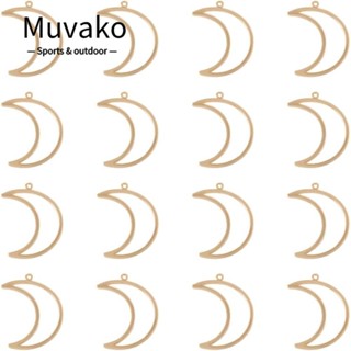 Muvako จี้ต่างหู รูปดวงจันทร์ สีทอง 1.7*2.2 ซม. 30 ชิ้น 30 ชิ้น