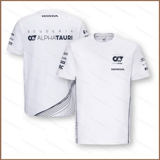 เสื้อยืดแขนสั้น พิมพ์ลายทีม Scuderia AlphaTauri HQ1 2023 พลัสไซซ์ สีขาว สําหรับผู้ชาย และผู้หญิง QH1