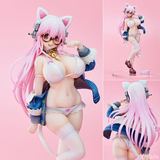 โมเดลฟิกเกอร์ อนิเมะซูเปอร์โซนิค Nitro Super Sonico White Cat Ver ขนาด 27 ซม. ของเล่นสําหรับเด็ก