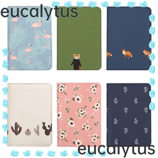 Eucalytus1 กระเป๋าสตางค์ หนัง Pu ทรงสี่เหลี่ยมผืนผ้า น้ําหนักเบา แบบพกพา สําหรับใส่หนังสือเดินทาง เอกสาร เดินทาง