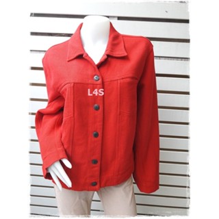 FF000792 เสื้อคลุมแฟชั่น มือสอง สีแดง CHICOS อก 44 นิ้ว