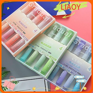 Liaoy ชุดปากกาไฮไลท์ สีแคนดี้ 4 ชิ้น ต่อชุด