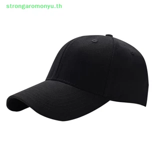 Strongaromonyu Unisex หมวกธรรมดาโค้ง Sun Visor หมวกกลางแจ้งกันฝุ่นเบสบอลสีทึบแฟชั่นปรับหมวกพักผ่อนผู้ชายผู้หญิง TH