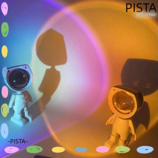 Pista โคมไฟนีออน LED 200 mAh สีรุ้ง สําหรับติดผนังห้องนอน