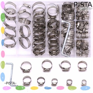 Pista แคลมป์หนีบท่อเกียร์ตัวหนอน สเตนเลส 304 สําหรับยานยนต์ 91 ชิ้น