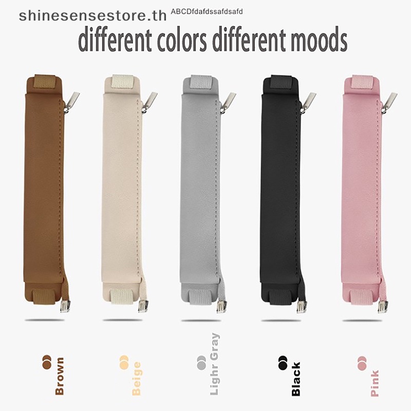 SHINE Leather Elastic Buckle Pencil Case Notebook Pen Bag Touch Screen Pen Cover TH - รูปที่ 3