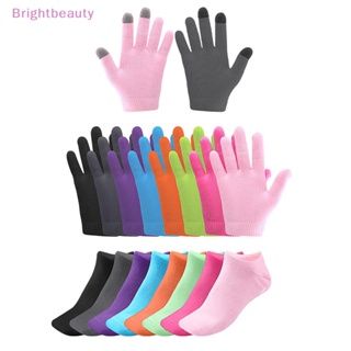 Brightbeauty ถุงมือเจลสปาเท้า ไวท์เทนนิ่ง ให้ความชุ่มชื้น ใช้ซ้ําได้ 1 คู่