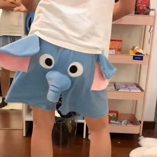 กางเกงลายช้างน่ารัก มีงวง ใส่สบาย ผ้านิ่ม กางเกงลำลอง