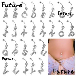 Future จิวสะดือ สเตนเลส ฝังคริสตัล เครื่องประดับหน้าท้อง