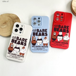 OPPO A7 A5S A12 A9 A5 A31 A3S A12E A53 A33 A15 A15S A16 A16S A93 A76 A36 A96 A57 A77S 2020 2022 Bare Bears เคส