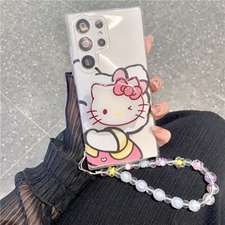 ความดันอากาศ แชสซี Cute Cartoon Case Samsung Galaxy Note20 Ultra Note10 Plus A11 A31 A51 A71 5G Note10lite S10lite การ์ตูน เคสมือถือ Little Bear Kitty Kuromi Kirby Wear a support hand rope bead Soft TPU Cover