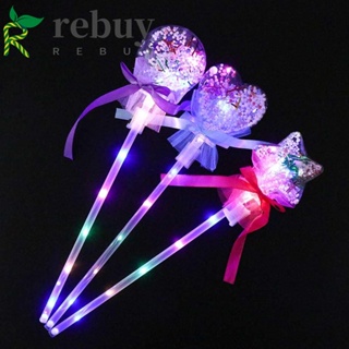 Rebuy ไม้กายสิทธิ์พลาสติก มีไฟ LED เรืองแสง หลากสี ของเล่นสําหรับเด็ก