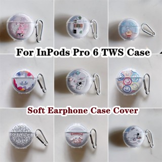 【imamura】เคสหูฟัง แบบนิ่ม แบบใส ลายการ์ตูน สําหรับ InPods Pro 6 TWS Pro6