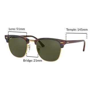 Ray-ban CLUBMASTER | Rb3016 W0366 แว่นตากันแดด ขนาด 51 มม. สําหรับทุกเพศ JXZD 4TW5