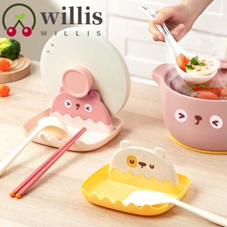 Willis ที่วางช้อน พลาสติก รูปการ์ตูนหมีน่ารัก พร้อมฝาปิด ใช้งานง่าย