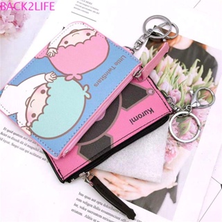 Back2life กระเป๋าใส่บัตรเครดิต หนัง PU ลายการ์ตูน Cinnamoroll แบบพกพา สําหรับผู้หญิง