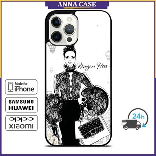 เคสโทรศัพท์มือถือ ลาย Megan Hess Paris 24 สําหรับ iPhone 14 Pro Max 13 Pro Max Samsung Galaxy Note10+ S21Ultra