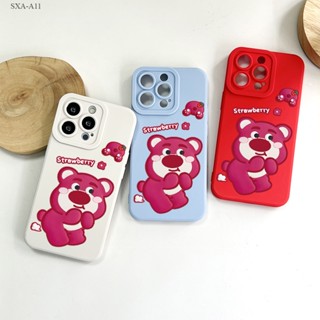 Samsung Galaxy A11 A12 A13 A23 A32 A51 A71 A52 A52S A50 A50S A30S A53 4G 5G สำหรับ Strawberry Bear เคส เคสโทรศัพท์