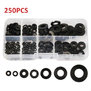 New 250pcs Nylon Flat Washer Assortment Kit m2 m2.5 m3 m4 m5 m6 m8 Screw/Bolt