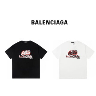ขายดี BA881LEN666CIAGA เสื้อยืด ผ้าฝ้าย พิมพ์ลาย Double B สีดํา และสีแดง พลัสไซซ์ สําหรับผู้ชาย และผู้หญิง