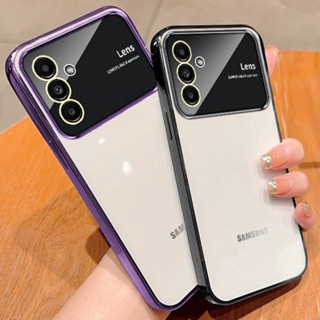 เคสโทรศัพท์มือถือแบบนิ่ม TPU ใส กันรอยเลนส์กล้อง ขนาดใหญ่ สําหรับ Samsung Galaxy A14 LTE A24 A34 A54 4G 5G 2023 A 14