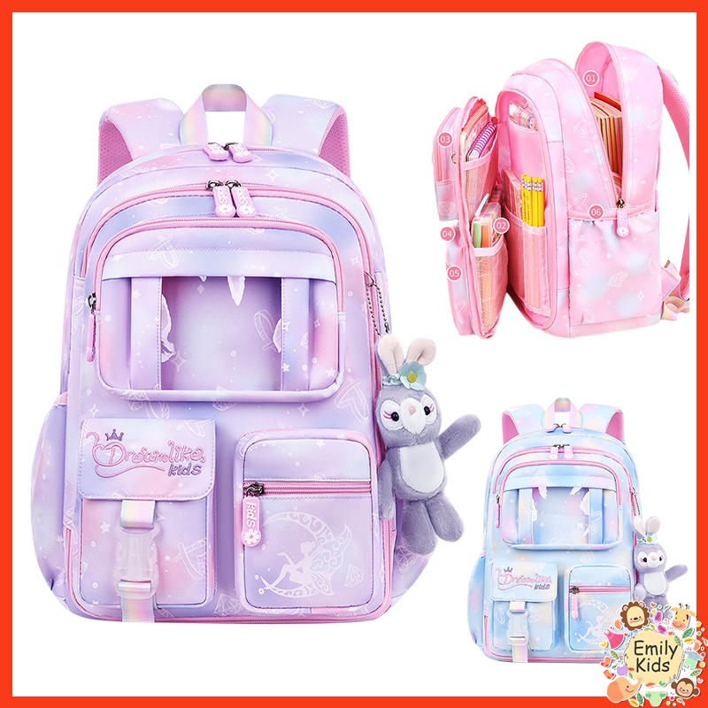 พร้อมส่ง กระเป๋าเป้สะพายหลัง กันน้ํา น้ําหนักเบา จุของได้เยอะ มีหลายช่อง น่ารัก สําหรับเด็กนักเรียน ตู้เย็น