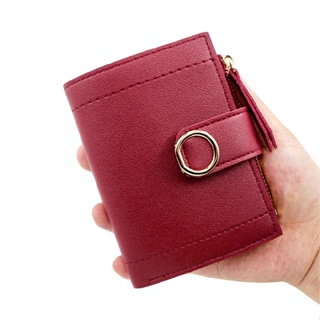 New Short Small Money Purse Wallet Women PU Leather Folding Coin Card Holder